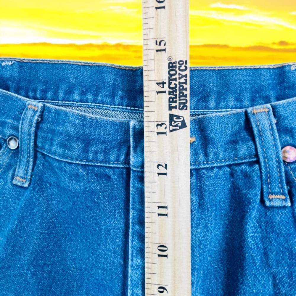 Vtg Wrangler Cowboy Cut Denim Jeans Mens 38x36 31MWZDN USA Distressed 90s - Picture 6 of 15